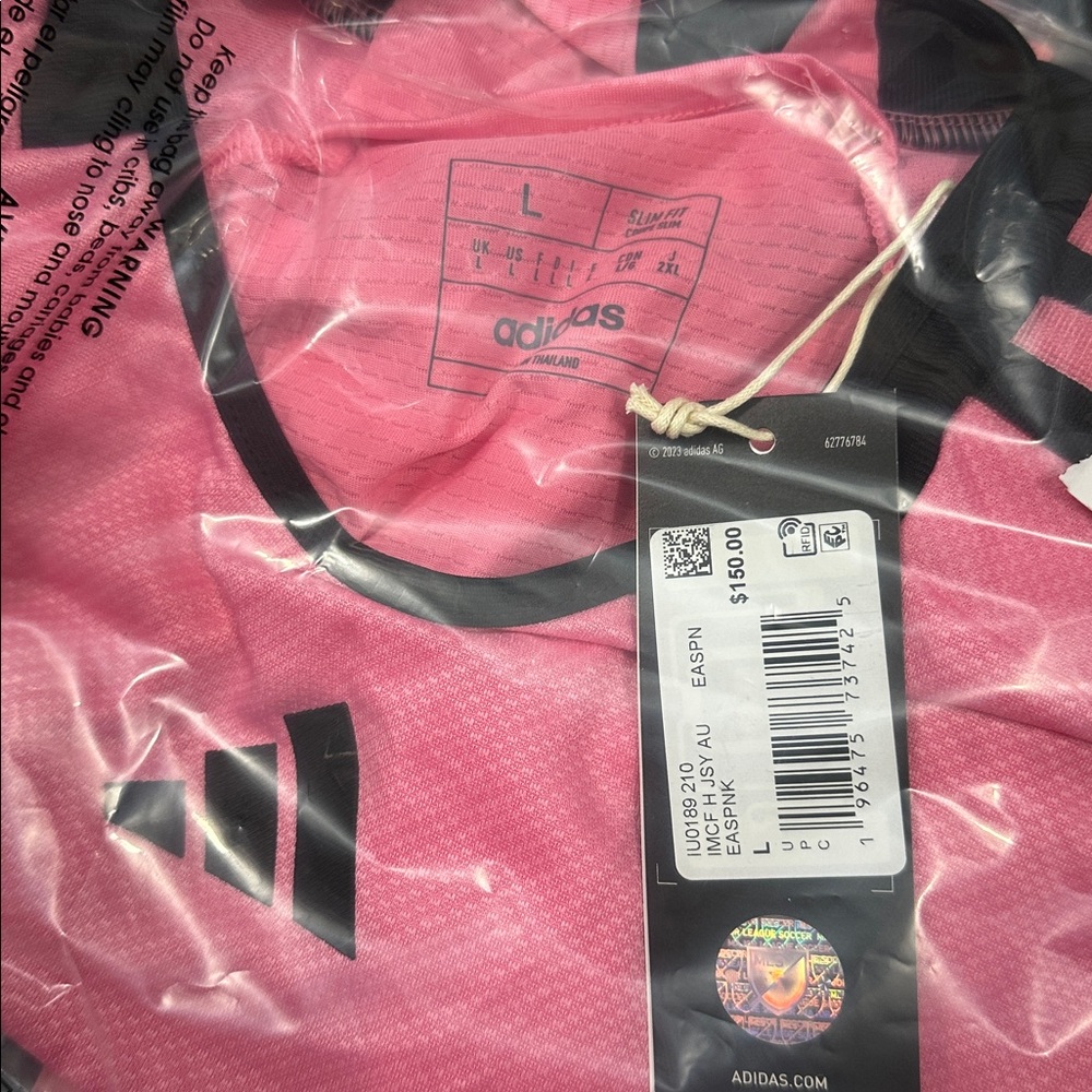 adidas Inter Miami CF Home Men’s‎ Soccer Jersey NWT Size L - Picture 7 of 7